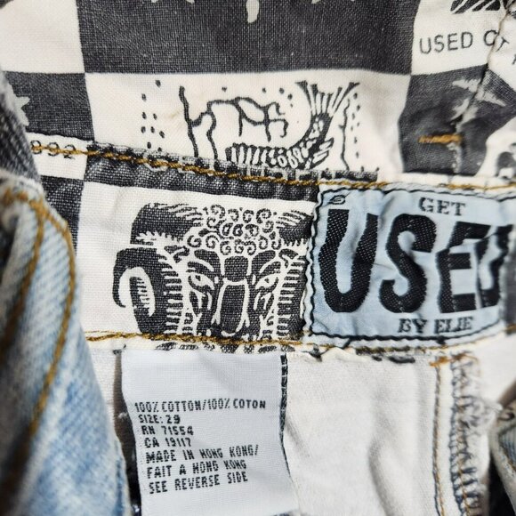 Vtg Get Used By Elie High Waisted Jeans-Size 29-Streetwear-Hip Hop-1992 - Picture 10 of 13